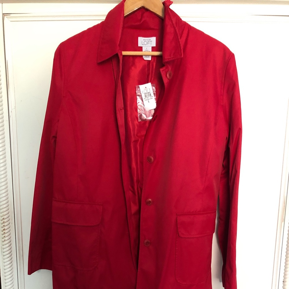 Red trench coat
